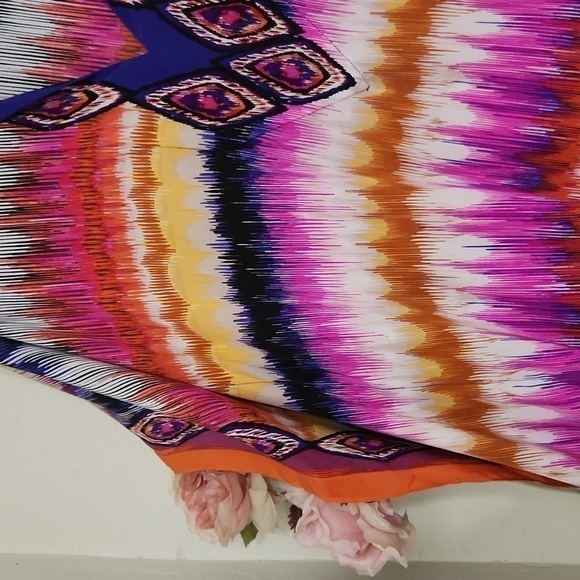 Trina Turk Theodore Dress 100%Silk Size XS Small Elegant Glam Coastal Bohemian - Picture 6 of 12